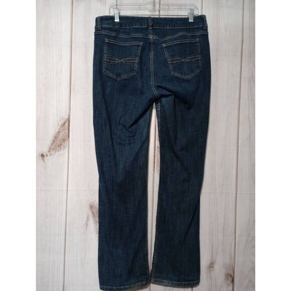 Dark Wash Bootcut Jeans Womens Denim Pants Casual‎ Everyday Comfort - Picture 2 of 8